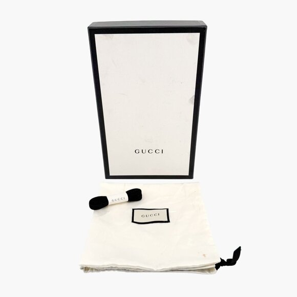 Gucci Low Top GG Sneakers Size 39 US 9 Black Monogram Logo Canvas Leather - Picture 2 of 14